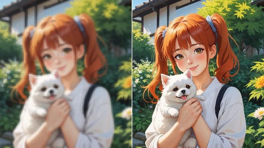 Image Enhancement example - AI image editor demonstration