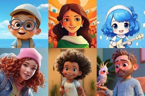 Cartoon Avatar Generation example - AI image editor demonstration